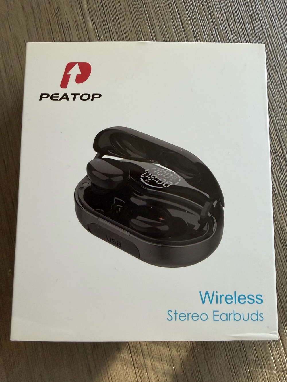 NIB - PEATOP Wireless Stereo Earbuds - Black
